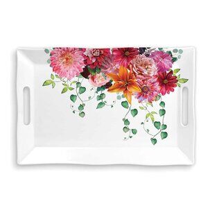 NEW - Sweet Floral Melody MelamineTray with Handles